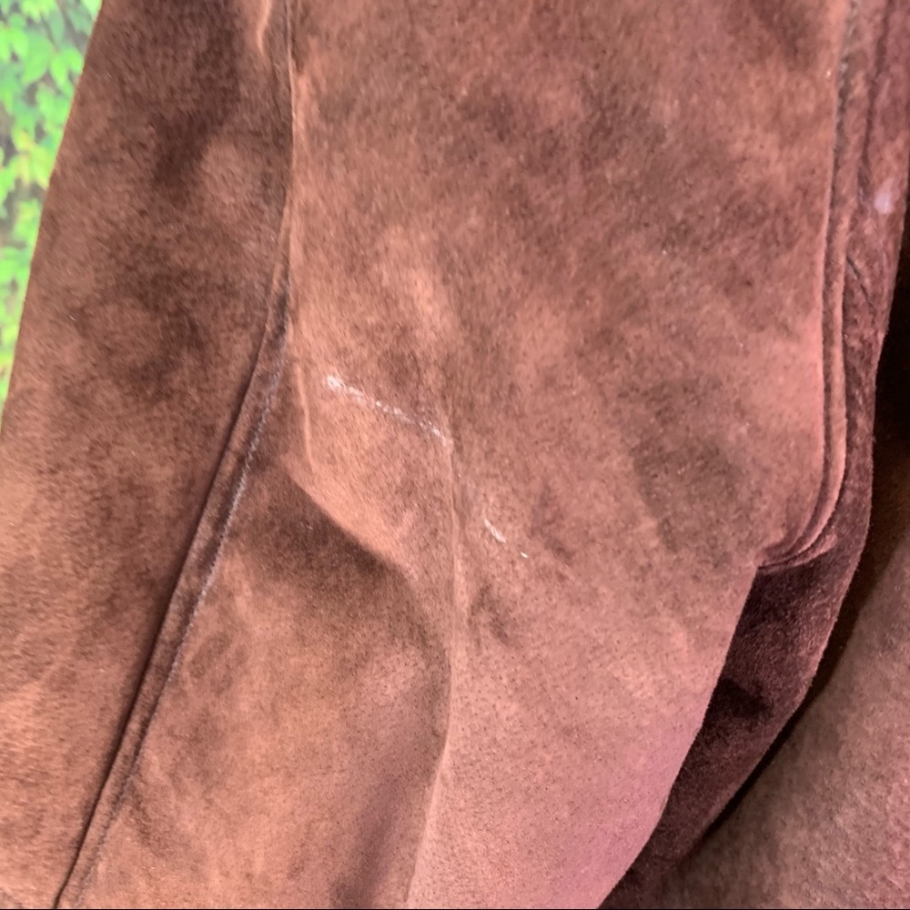 G-III GLOBAL IDENTITY Brown Suede and Faux Fur Coat, M - Picture 13 of 16